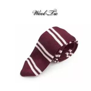 젠틀안트 와인 화이트줄무늬패턴 니트넥타이3-94 W326A54