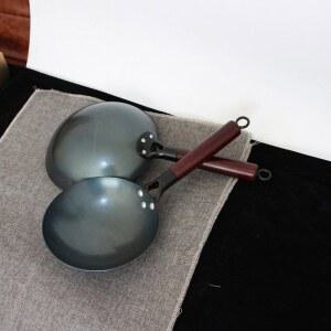 미니웍 미니튀김냄비 캠핑튀김기 중국집웍 손잡이 1인 스텐웍 캠핑용 17cm 있는 튀김기