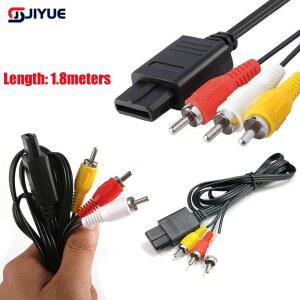 영상선 Nintendo 64 오디오 TV 비디오 코드 용 새 1.8M 슈퍼 닌텐도 GameCube N64 SNES 게임 큐브 액세서리 RCA에 AV 케이블