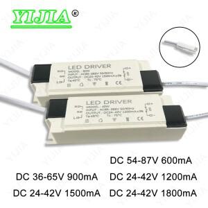 40W 45W 50W 60W LED 드라이버 DC24-42V 1200mA DC36-65V 900mA 54-87V 전원 공급 장치 외부 조명 변압기