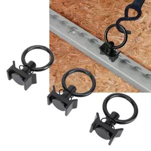 어닝고리 L 트랙 싱글 스터드 라운드 링 타이 다운 4000 Lbs 트럭 적재함 트레일러 화물 제어용 스프링