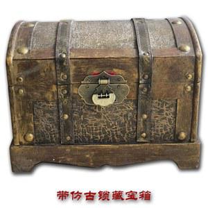 골동품 보물 상자 보세 금고 레트로 엔틱 촬영 소품