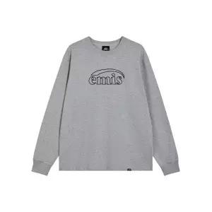 매장정품 EMIS 이미스 LONG SLEEVE CHAIN STITCH T-SHIRT-MELANGE GRAY m1037_1536218 955160