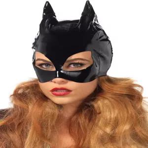 레그 애비뉴 여성용 블랙 바이닐 고양이 마스크
