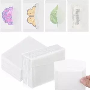 200 PCS 글래신 봉투 3.9 × 2.8 인치 종이 우표 투명 반투명 미니 창문 시드 코인 수집 복권 카드용 자체