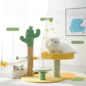 고양이 낮은 캣타워 미니 아기 놀이터 소형 먼치킨 캣폴 스크래쳐 난간