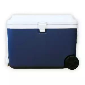 캠텔 캠핑용 바퀴달린 대형 아이스박스쿨러 50리터/블루 낚시