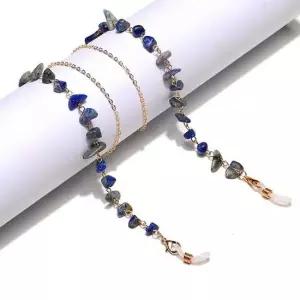 라피스 라줄리 청금석 체인 안경줄 마스크스트랩 골드 마스크