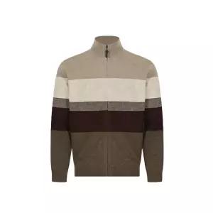 올젠 배색 니트집업 가디건 (ZPB4EC181)