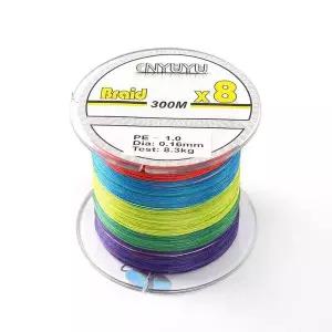 [콩심팥심]8합사 낚싯줄 1호 300m 한치 오색합사줄 선상낚시 민물낚싯줄