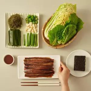 구룡포 꽁치 과메기 10미 20쪽 야채풀세트(해초5종+채소+쌈채소)