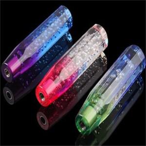 신형 15cm 기어 노브 범호환  크리스탈 버블 컬러풀 쿨 LED 라이트 어댑터 포함 혼다 토요타 닛산용