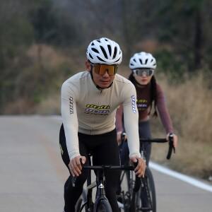 SPEXCEL 로고 새로운 겨울 열 양털 사이클링 저지 Mtb 자전거 착용 긴 소매 레이스 맞는 나일론 직물 남자