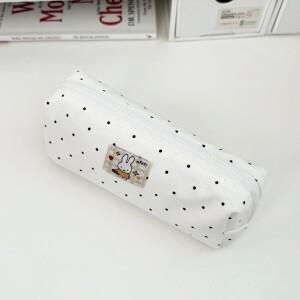 Kawaii Miffy 귀여운 연필 케이스 만화 토끼 자수 간단한 스타일 폴카 도트 인쇄 화장품 브러쉬 보관 가방