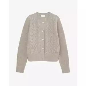 정품 라코스테 (여성) 25FW 케이블 크롭 가디건 AF789E-55N 02S (베이지)