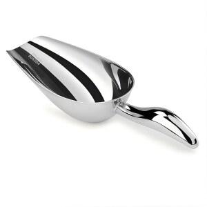 얼음 기계용 304 스테인리스 스틸 스쿱 - 인체공학적 그립, 얼음, 팝콘 및 반려동물 사료용 다목적 사용, 간편한 청소 공간 절약 디자인의 12온스 헤비 듀티