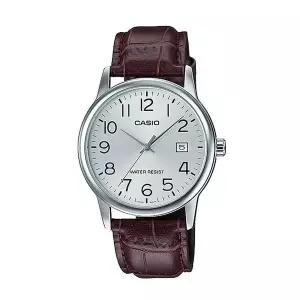 [신세계라이브쇼핑]카시오 MTP-V002L-7B2 남성 라운드 아날로그 가죽 손목 시계
