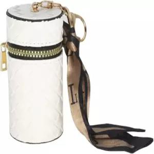 장식용 스카프 열쇠고리가 달린 진와이브 립스틱 보관함은 여성용 가방 열쇠고리 흰색에 걸 수 있습니다