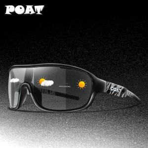 POAT 브랜드 사이클링 광변색 안경 야외 스포츠 낚시 도로 자전거 하이킹 선글라스 남성 방풍