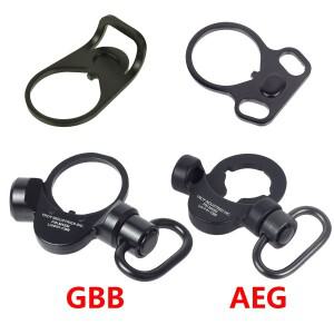 전술 총 DD QD GBB AEG 슬링 부착 마운트 금속 AR15 M4 어댑터 레일 에어소프트 사냥용 소총 베이스