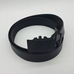 요술벨트 남자정장 벨트 자동버클 가죽허리띠 올블랙