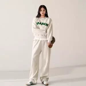 [피핀샵]루즈핏 부클 맨투맨 & 트레이닝 팬츠 세트 96430