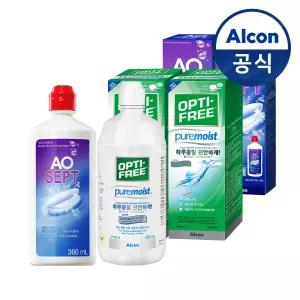 옵티프리 렌즈세척액 에이오셉 플러스 360ml 2개+퓨어모이스트 420ml 2개