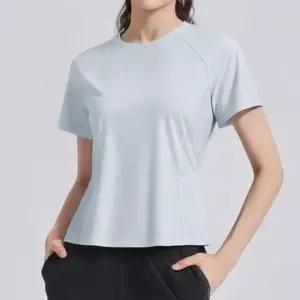 슬림 스포츠 메쉬 티셔츠 여자운동복 상의 헬스