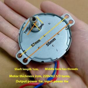 1팩 49TYJ 220V 4W 클로우 폴 마그넷 동기 모터 진동 팬용 평면 포트 전기 팬 부품