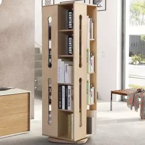 VONI 높은 자작원목 회전책장