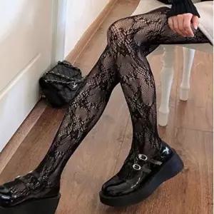 팬티스타킹 2컬러 섹시한 플라워 덩굴패턴 망사스타킹