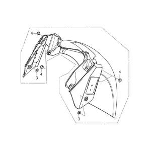 혼다 포르자350 후론트 휀다 B 25년부터 61121K1BT60