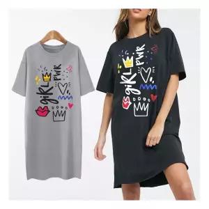 파워_원피스롱티 면반팔티 오버핏박스티 루즈핏 빅사이즈 잠옷