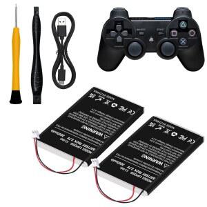 PS3 컨트롤러 배터리용 WAVYPO 2Pack 3 호환됩니다. 식스액시스 듀얼쇼크 PlayStation 2000mAh CECHZC2U)와 컨트롤러(CECHZC2E, 대용량,