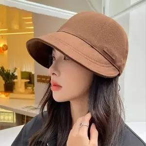 은창]특별세일 한정수량 라벨 백 조임끈 캡모자 벙거지 귀마개 털모자 보온 가을 겨울 겨울모자 여성