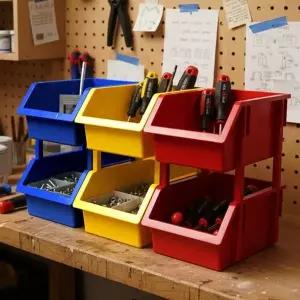 [보노하우스]워크박스 부품정리함 6P 공구함 부품상자 DIY 작업실 수납