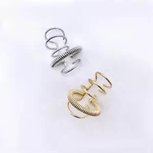 [토끼귀상점] 볼드 올커버 더블링 링 이어커프 귀찌