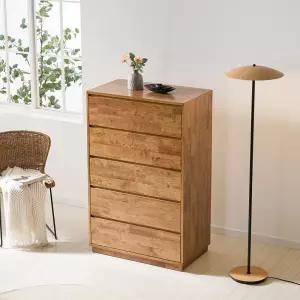 G430 고무나무 원목 5단 서랍장 800 1color