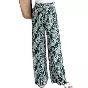 시원한 야자수 여자 휴양지 하와이안 밴딩팬츠 여행룩 홈웨어 와이드팬츠 학생바지