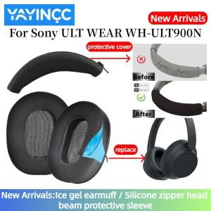 YAYINCC 교체용 아이스 젤/프로틴 스킨 이어 패드 소니 호환호환 ULT WEAR WH-ULT900N 헤드셋 용 실리콘 지