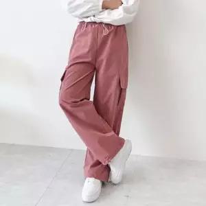 [룽스]카고바지 와이드밴딩팬츠 여성 밴딩 조거바지