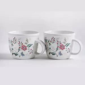 도자기잔 커피잔 와이드 가든 머그 2p세트 430ml (WFKGEEJ)