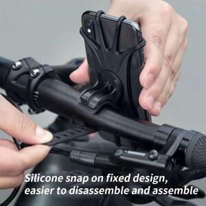 전기 바이크 오토바이 내비게이션 라이딩호환  회전식 실리콘 자전거 휴대폰 거치대 고정 마운트