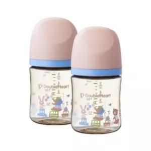 더블하트 신생아 젖병 2개 젖꼭지 S 트윈 세트 애니멀 BNA