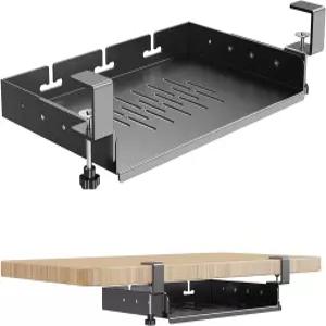 책상 밑 노트북 마운트 케이블 관리가 가능한 금속 수납 선반 맥북용 트레이 키보드 맥 미니 긁힘 방지