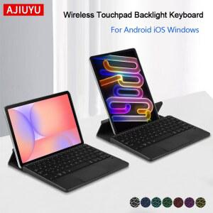 삼성 갤럭시 탭 S10 라이트 S9 FE 레노버 샤오신 패드 프로 GT 11.1인치용 태블릿 키보드, 무선 터치패드, 백라이트 키보드 스탠드