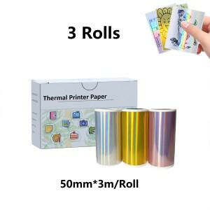 홀로그램 열 스티커 53M 호환m - 할로윈 수집 포장 크리스마스 카드 M02/T02/A6 프린터 학습 노트용  돌아