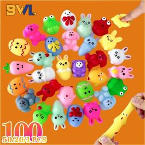 1-100개 부활절 스퀴시 스트레스 해소 장난감 미니 소형 달걀  토끼 떡 동워터 감각 바구니 선워터