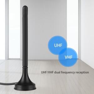 디지털 DVB-T 실내 HDTV 자동차 안테나  UHf VHF 듀얼 밴드 마그네틱 베이스  10DB