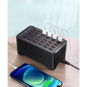 대용량 USB 충전기 충전 스테이션 매장 케이블 20포트 멀티포트